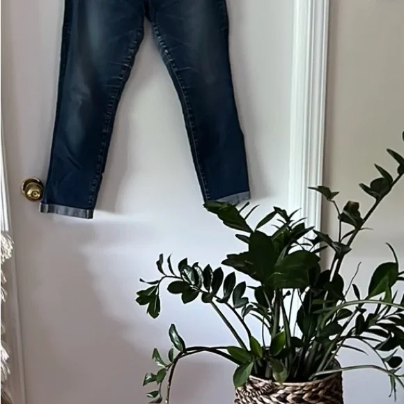 Ag Adriano Goldschmied The Stevie Roll-up Slim Straight Blue Denim 👖 - Picture 3 of 10